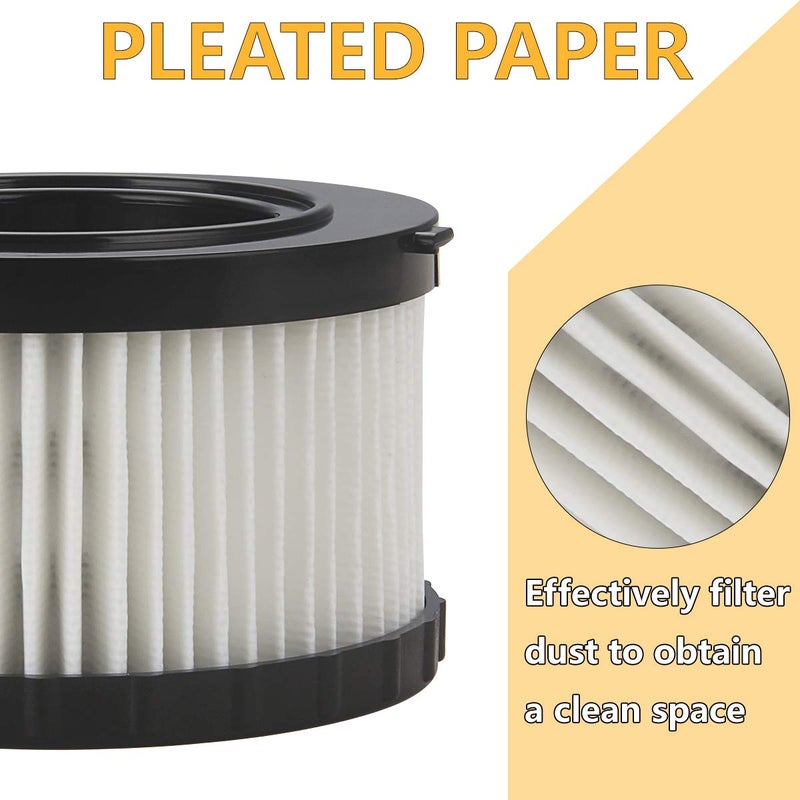 A-KARCK DCV5801H Replacement Filter 2Pack Compatible with DeWalt DCV580 & DCV581H Wet Dry Vacuum, Washable and Reusable - Image 2